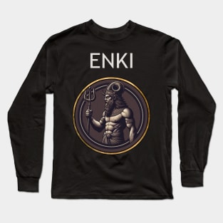 Enki Sumerian God of Wisdom, Water and Trickery Long Sleeve T-Shirt